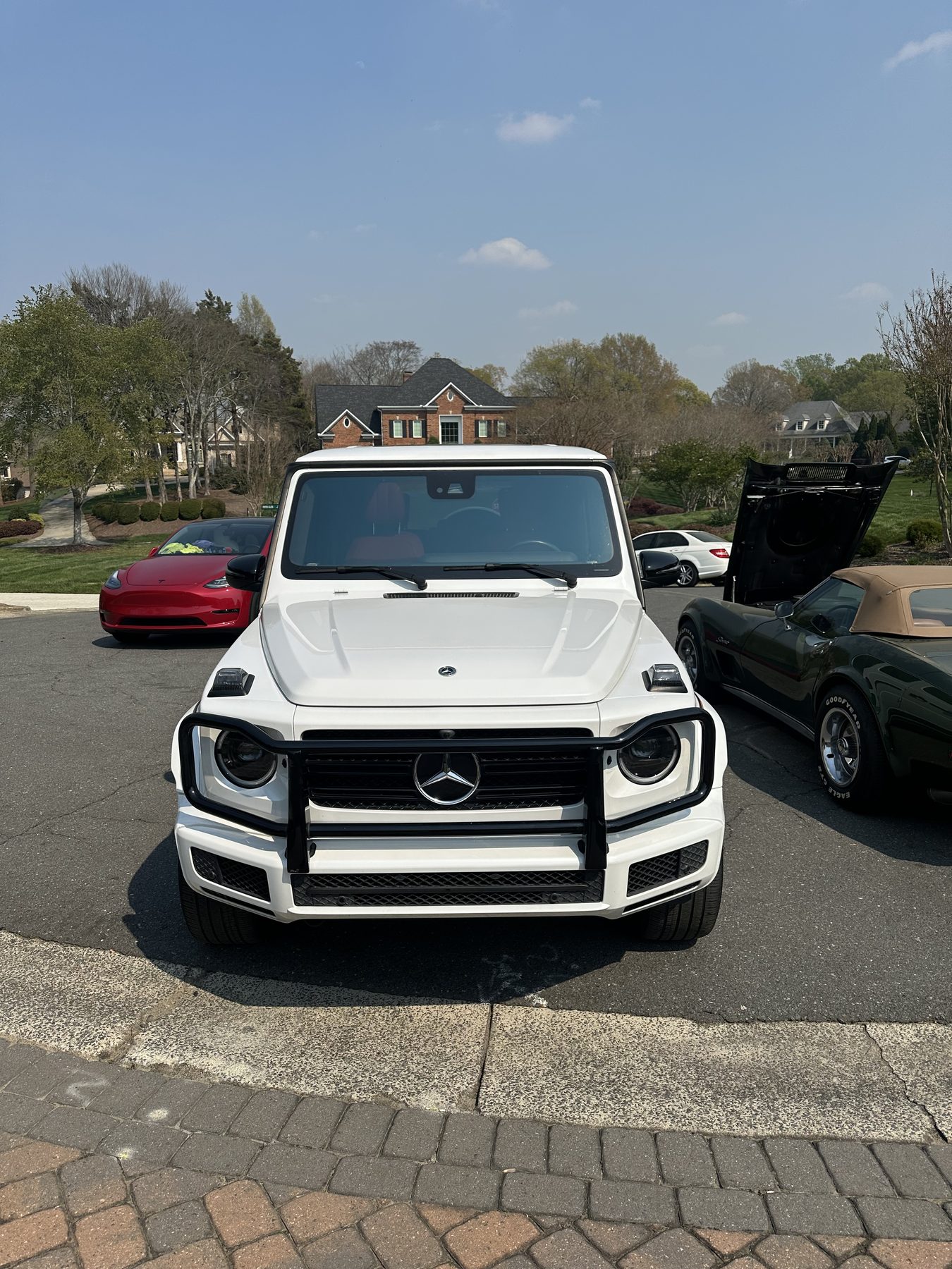 Mercedes G63 freshly detailed at a Charlotte driveway